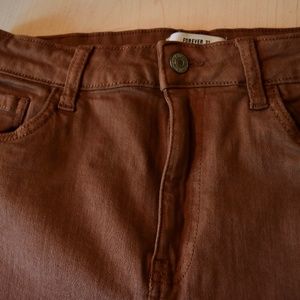 Forever 21 High Wasted Brown Skinny Jeans